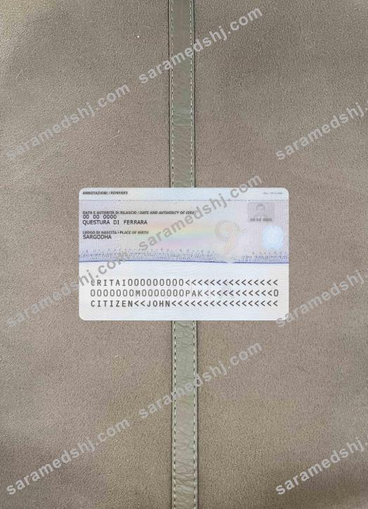Italy residence permit new photolook BACK